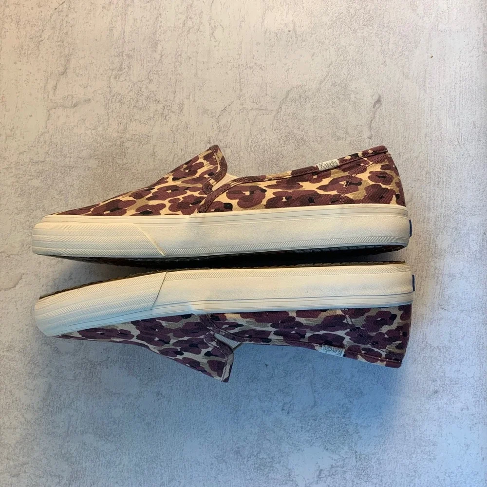 Keds x‎ Elizabeth and James Purple Floral Print Slip On Sneakers Shoes